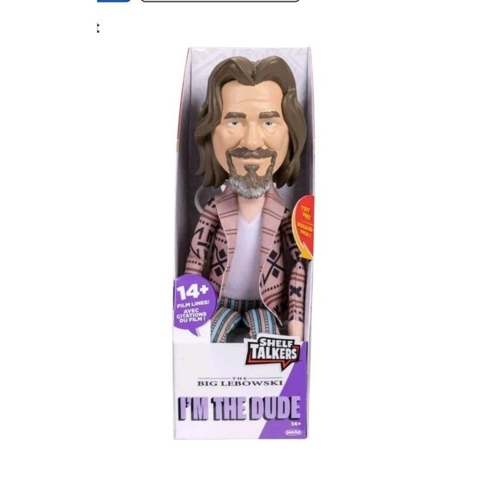 New - Big Lebowski Shelf Talkers The Dude  12" Talking Plush Doll Jakks Pacific